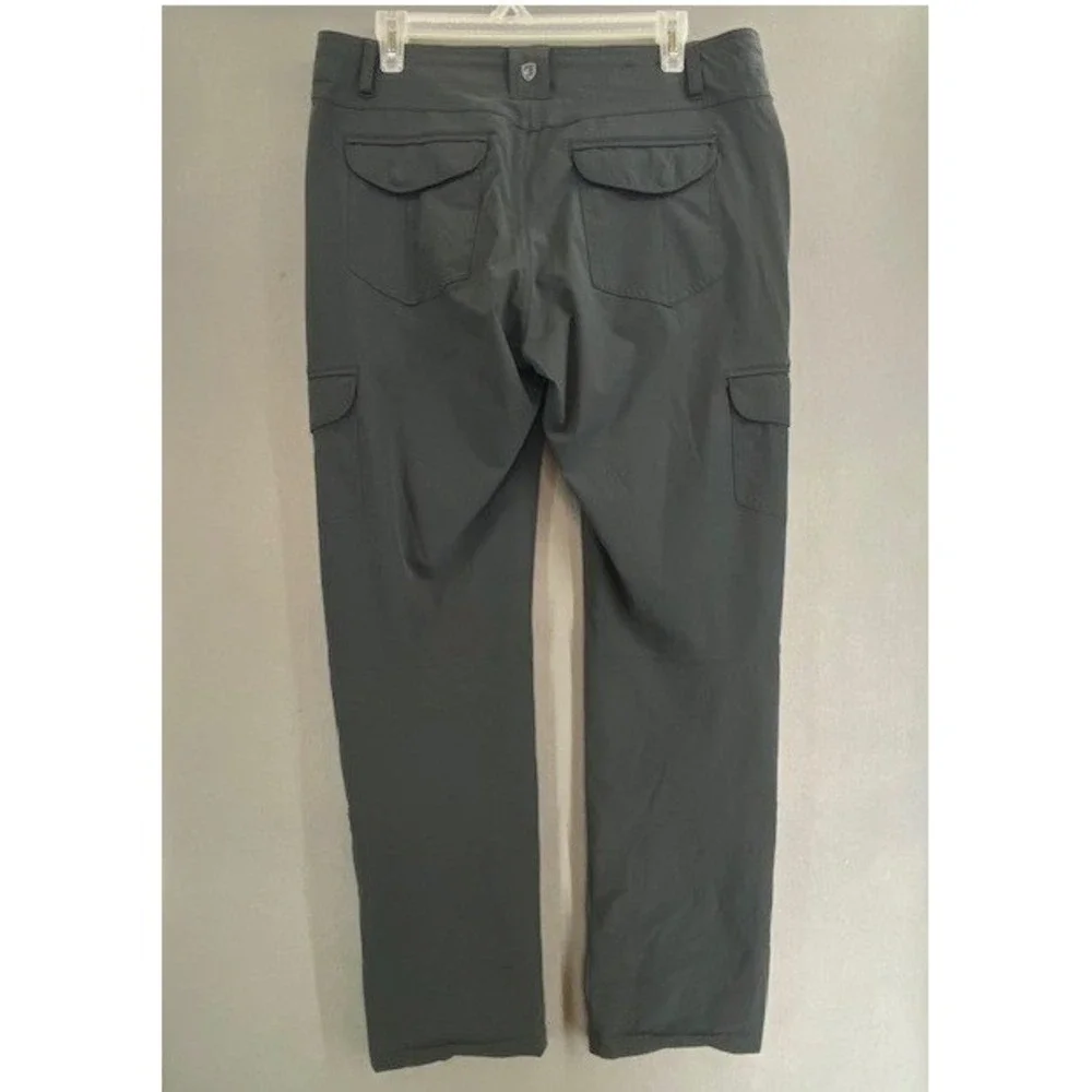 KUHL Womens 12 Cargo Pants Regular Gray‎ Outdoor Hiking Travel adjustable